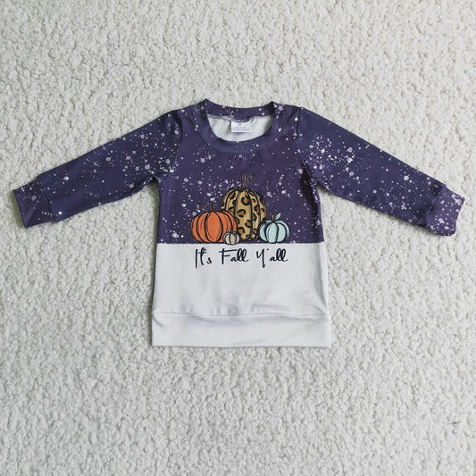 Promotion Baby Boy Long Sleeves Pumpkin Tops Shirt