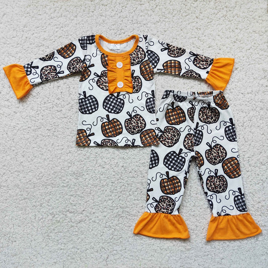 Promotion Baby Boys Long Sleeves Pumpkins Shirt Pants Outfit Fall Pajamas Clothes