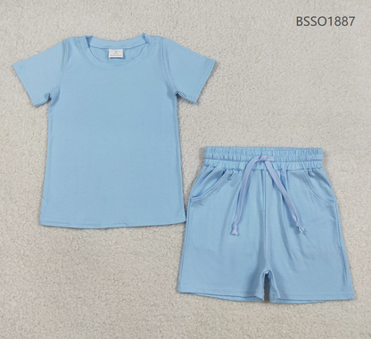RTS Sibling Baby Boys Kids Short Sleeves Shirts Pockets Shorts Summer Cotton Sets Clothes