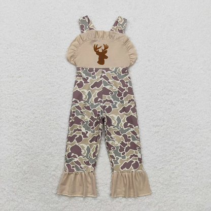 USA Shop Baby Girls Infant Sleeveless Embroidery Deer Camo Romper Clothes
