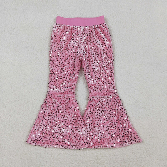 USA Shop Baby Girls Kids Pink Sequins Bell Bottoms Pants Clothes