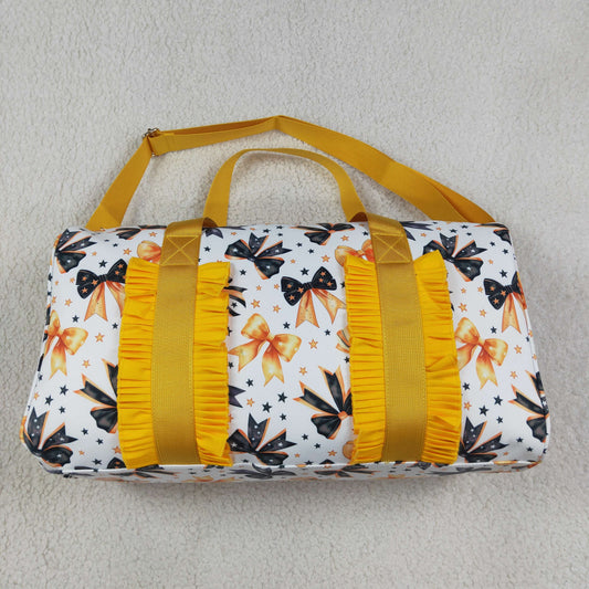 Kids Girl Adult Orange Ruffle Halloween Bows Gym Bags