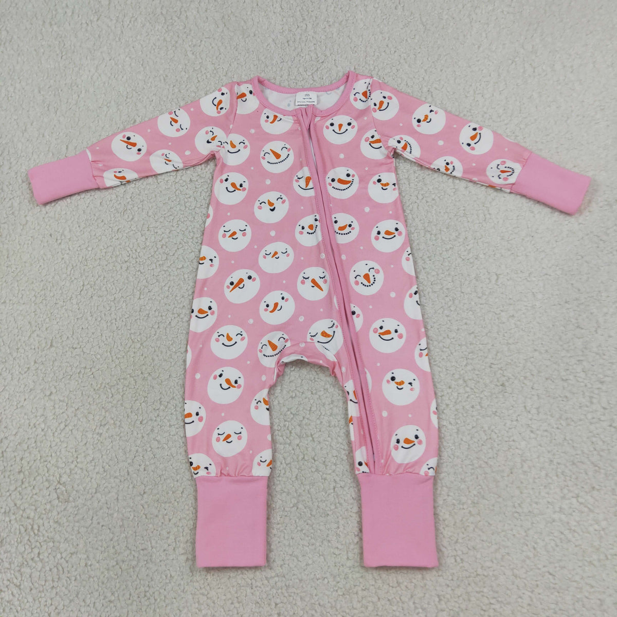 Sibling Baby Girls Kids Pink Long Sleeves Zipper Romper Sets Pajamas Blankets Christmas Clothes