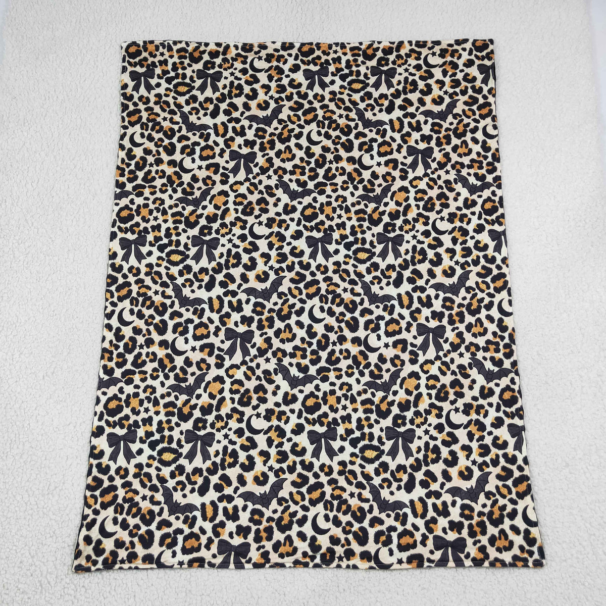 Baby Girls Toddler Bats Leopard Halloween Black Blanket