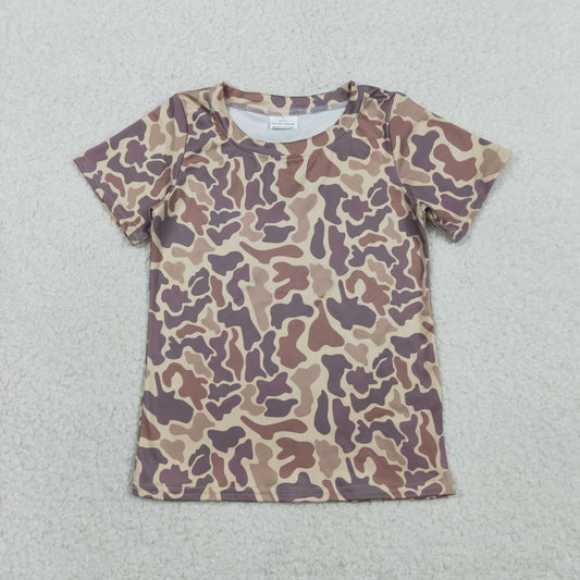 RTS Baby Boys Kids Short Sleeves Southern Brown Camo Shirt Tops