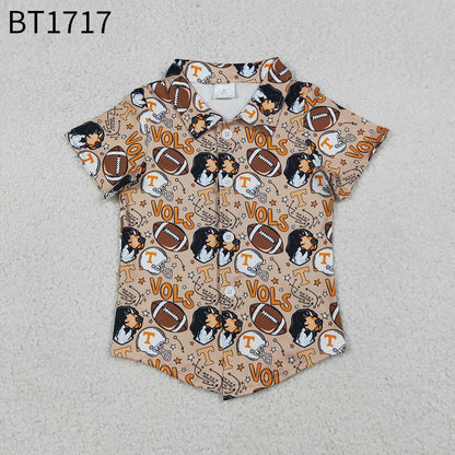 RTS Sibling Baby Boys Girls Kids Short Sleeves Dogs Football Team Shirt Dress