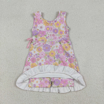 Baby Girls Kids Sleeveless Flower Shorts Yoga Active Sleeveless Dress