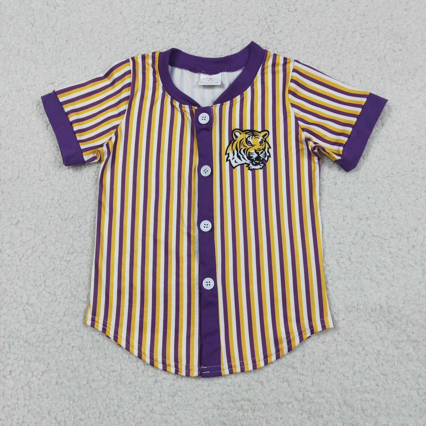 Sibling Baby Boy Kids Short Sleeves Stripes Buttons Shirts Team Tops Clothes