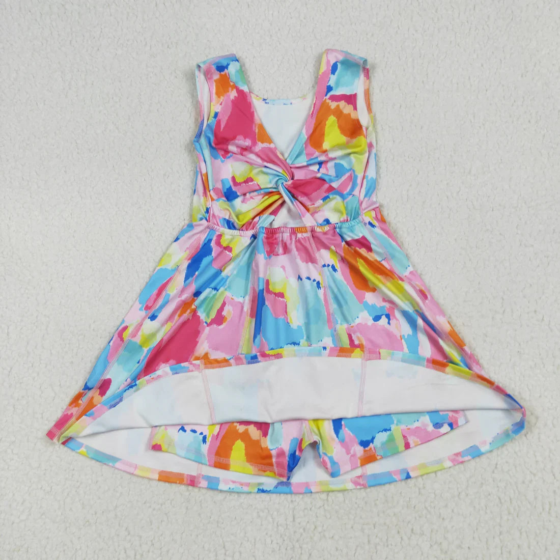 RTS Baby Girl Toddler Sleeveless Sibling Knee Length Yoga Active Dress