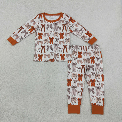 Sibling Girls Kids Long Sleeves Bows Shirt Pants Set Romper Fall Clothes