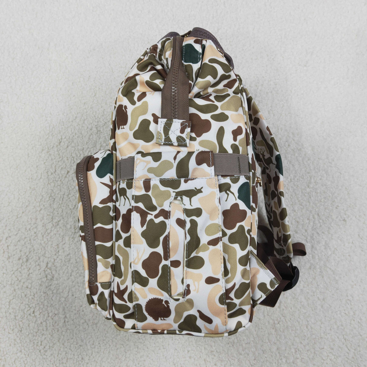 Sibling Baby Boys Kids Camo Print Zipper Backpack School Hunting Bag