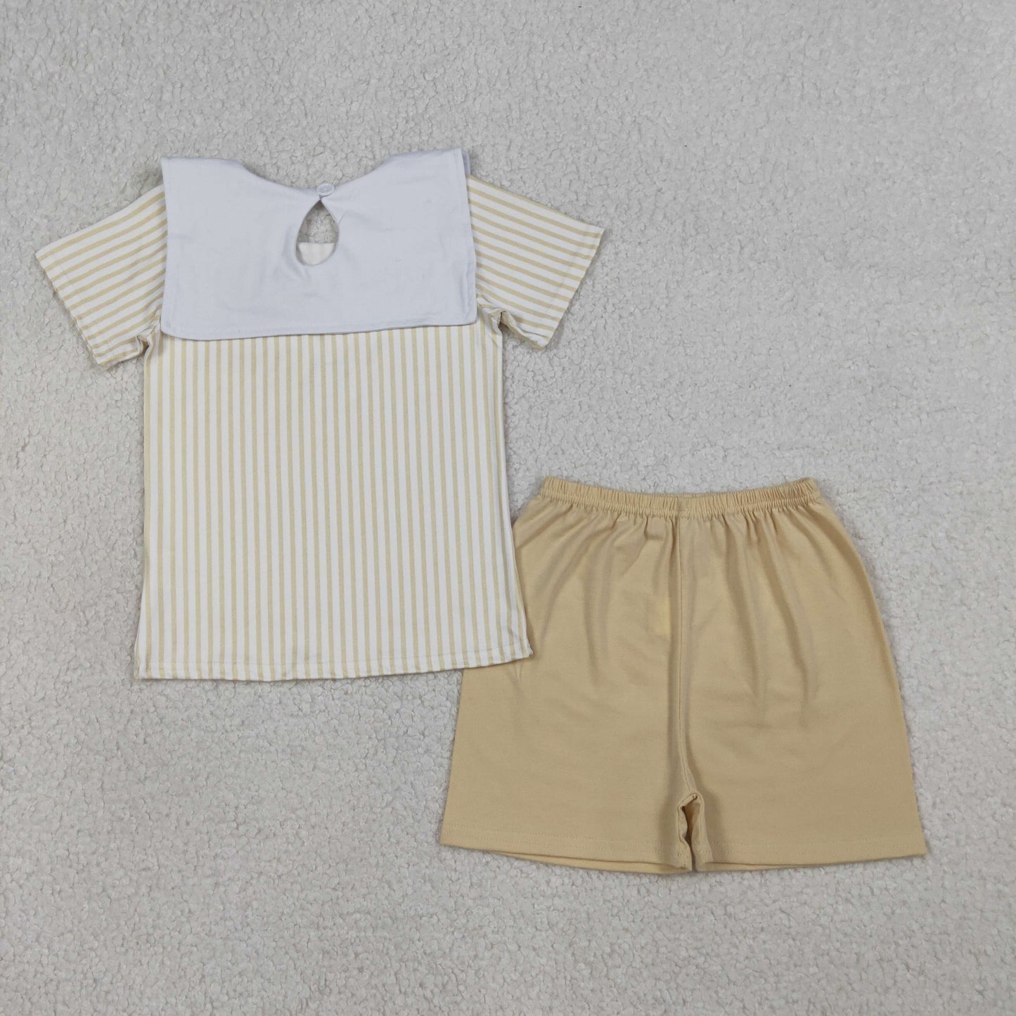 RTS Sibling Baby Boys Girls Embroidery Cross Tops Shorts Easter Sets Romper Clothes