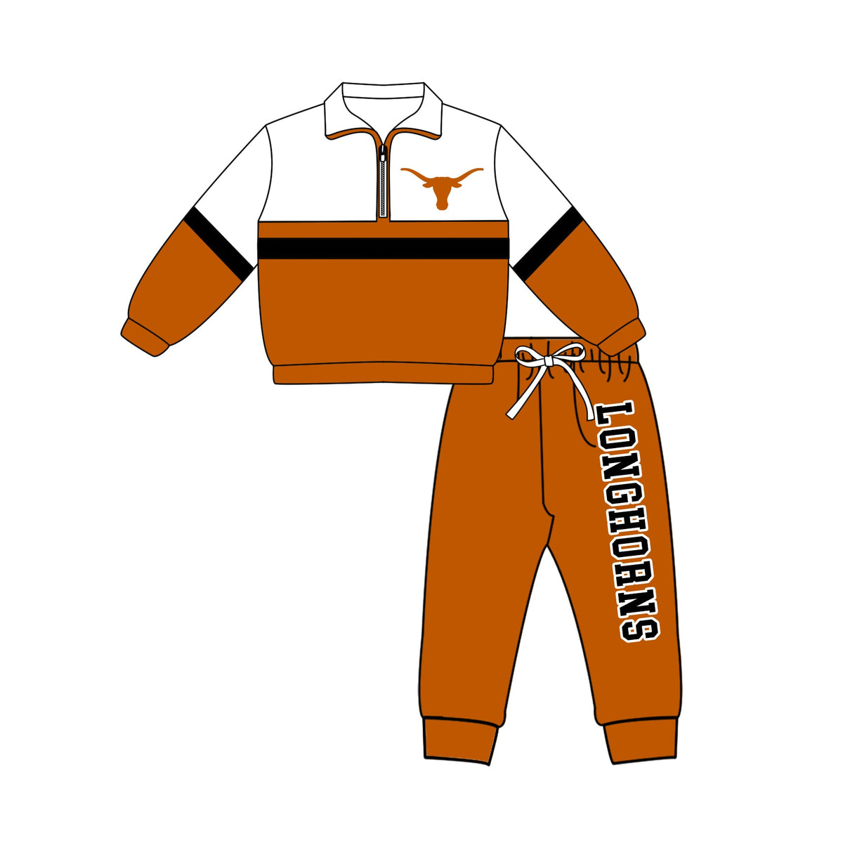 Moq 5 Baby Boys Toddler Long Sleeves Zipper Pullover Jogger Pants Team Clothes Set
