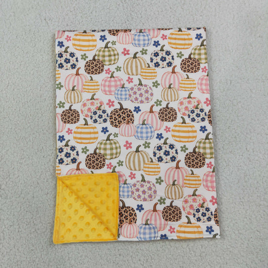 Baby Girls Kids Pumpkins Flower Fall Blanket