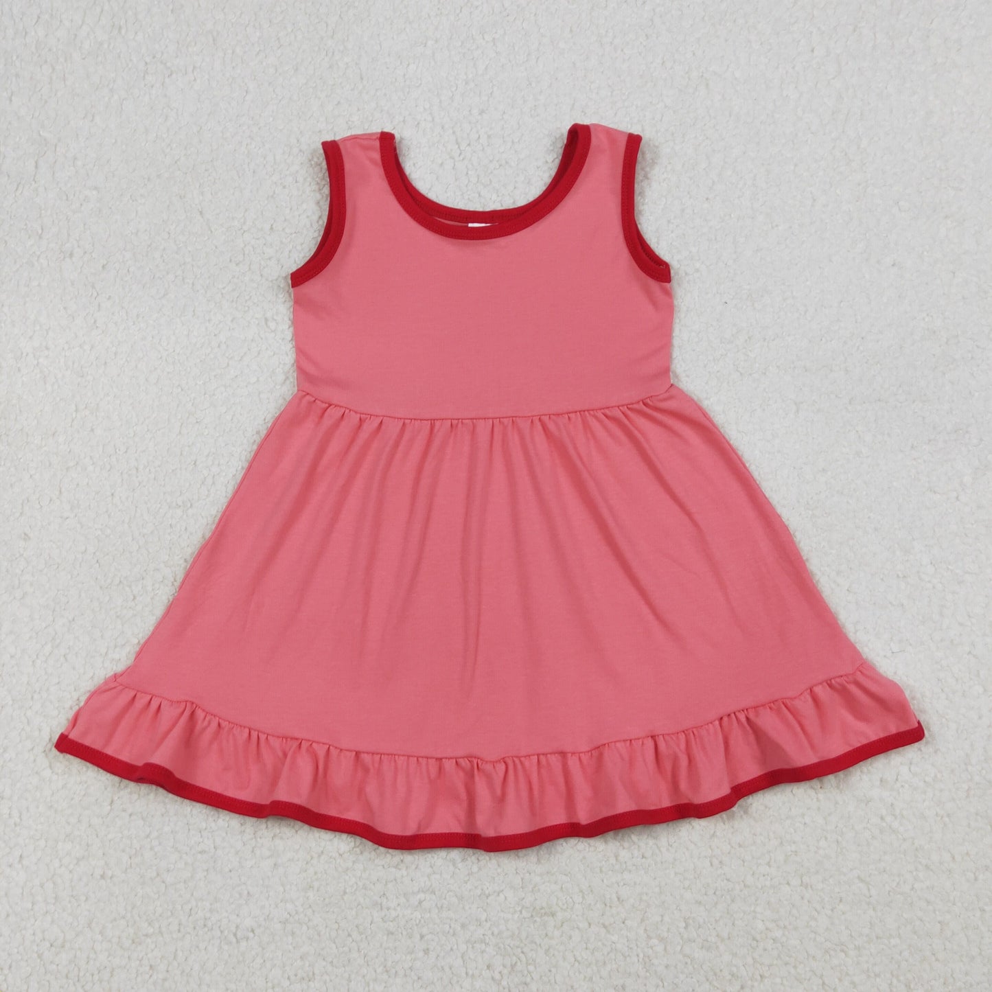 Sibling Baby Girls Kids Sleeveless Knee Length Ruffle Dresses Summer Clothes