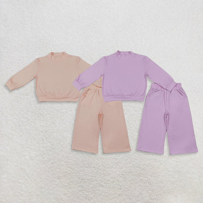 Sibling Baby Girl Kids Long Sleeves Shirts Pockets Pants Cotton Sets Clothes