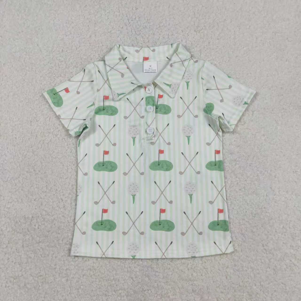RTS Sibling Baby Boys Short Sleeves Buttons Golf Shirts Tops Summer Clothes