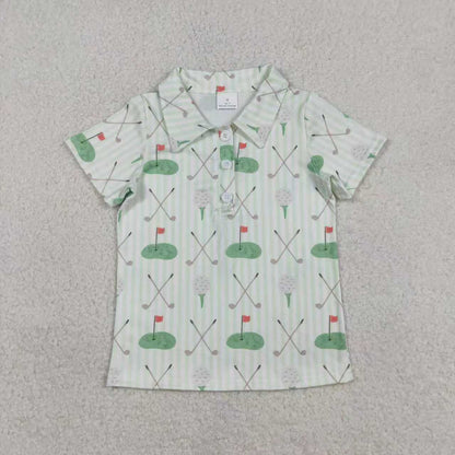 RTS Sibling Baby Boys Short Sleeves Buttons Golf Shirts Tops Summer Clothes