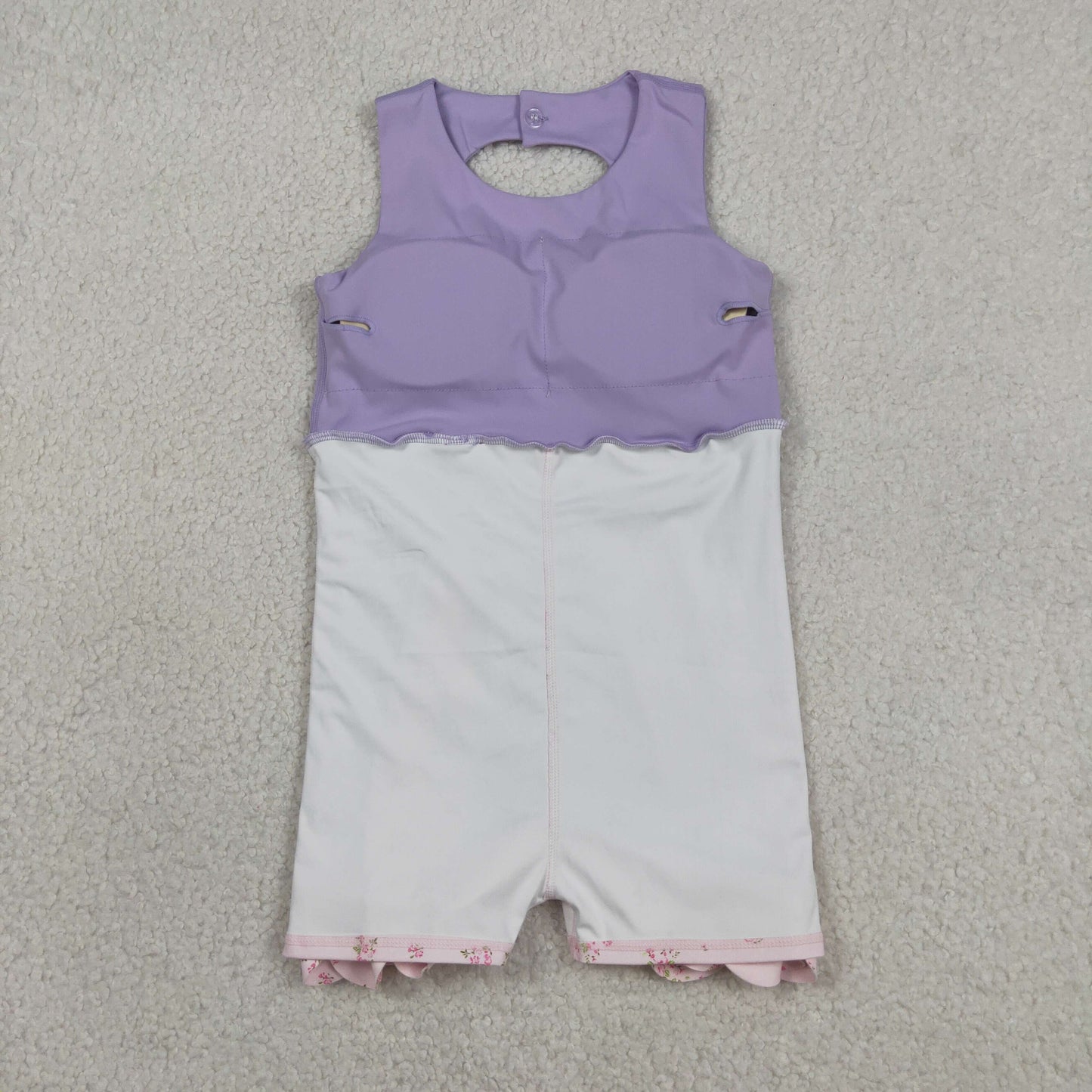 Sibling Baby Girls Kids Sleeveless Floral Bows Yoga Scallop Shorts Dresses