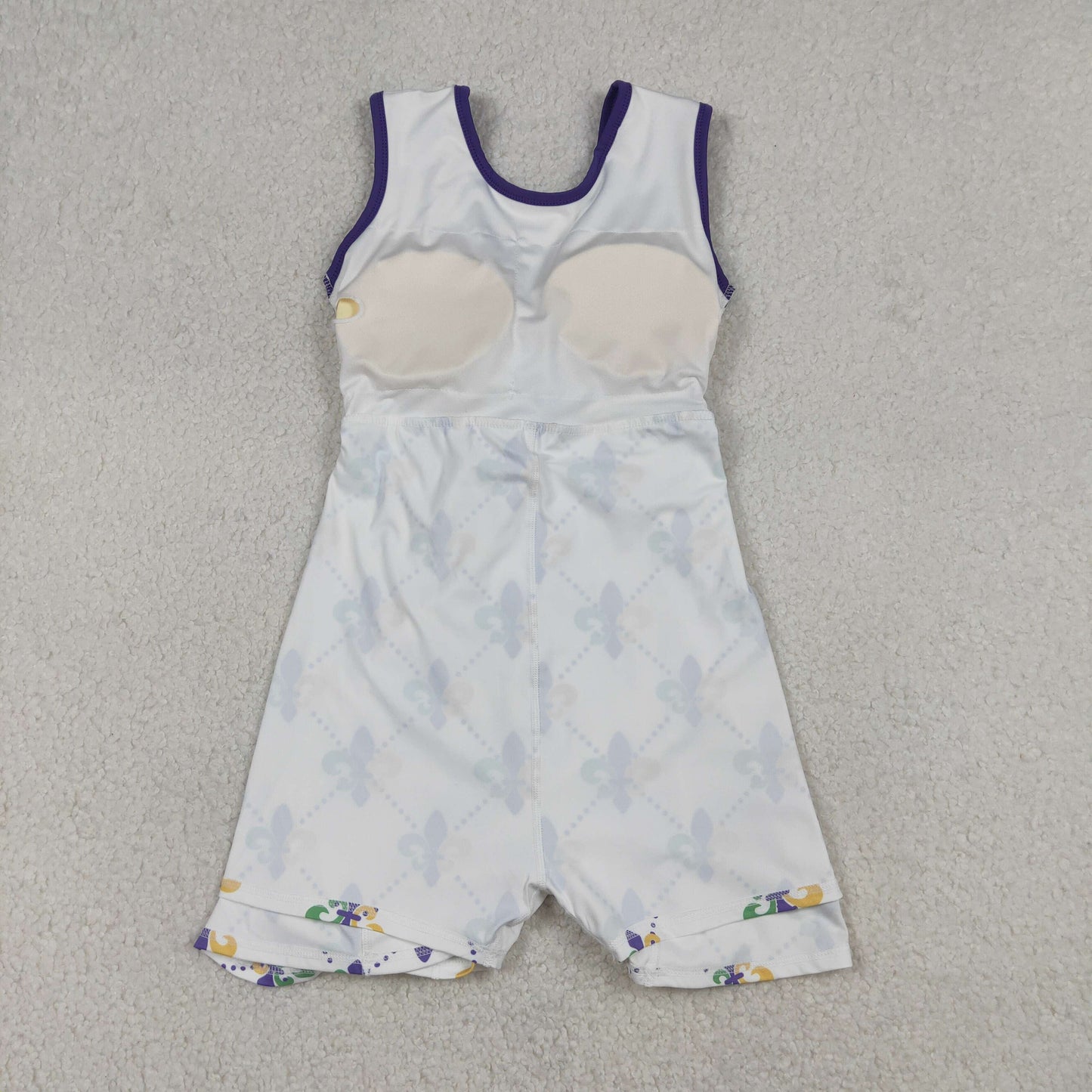 Baby Girls Sleeveless Mardi Gras Anchors Yoga Shorts Knee Length Dress