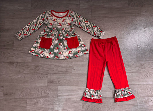 No moq Preorder Baby Boys Kids Long Sleeves Green Red Camo Shirt Pants Set Pajamas Clothes