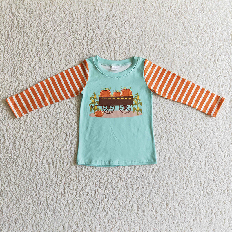 Promotion Baby Boys Kids Thanksgiving Pumpkin Shirt