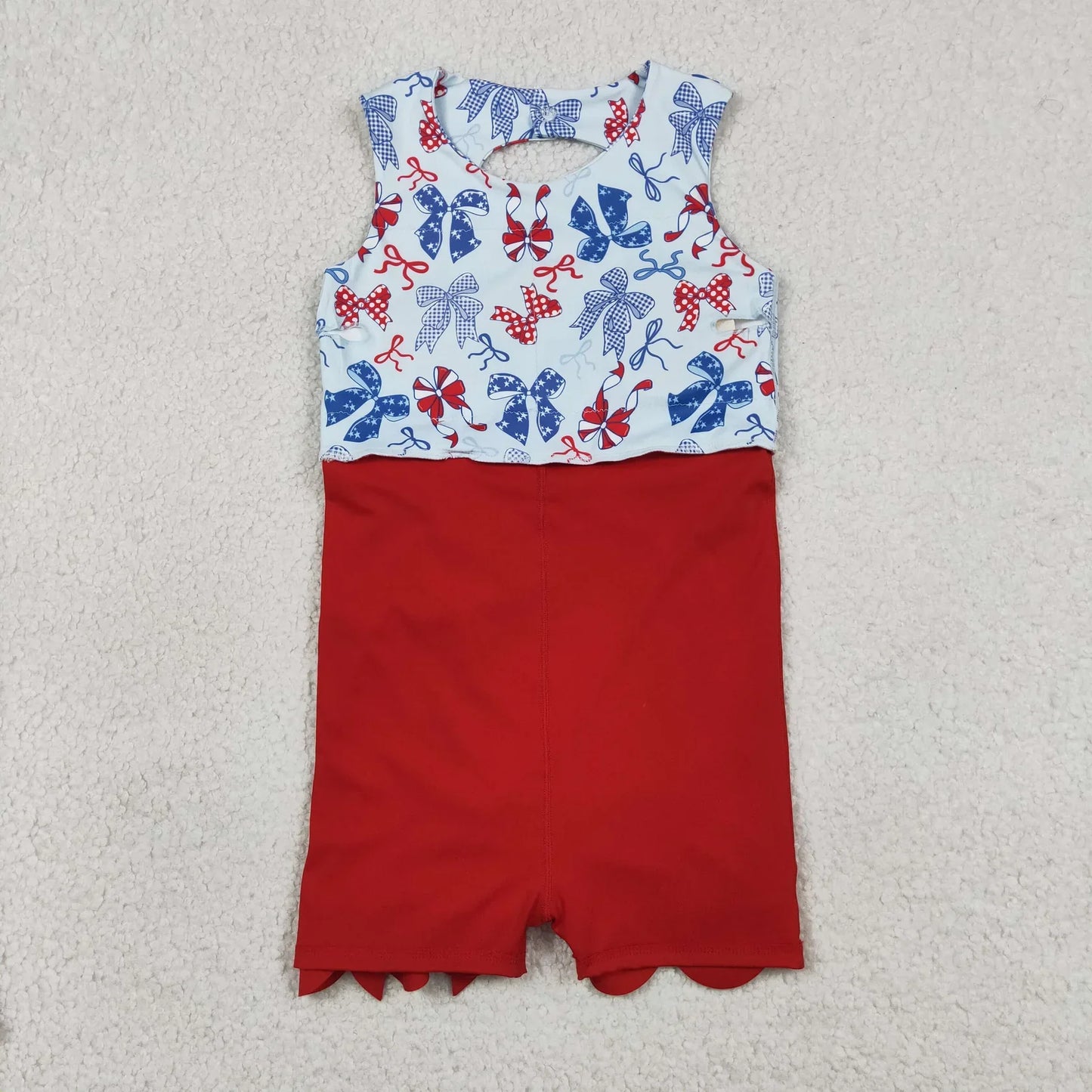 Sibling Baby Girls Kids 4th of July Bows Skort Yoga Active Dress Set Clothes