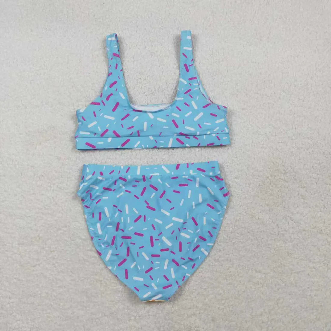 RTS Sibling Adult Family Men Blue Drip Sprinkles Trunks Women Swimsuit