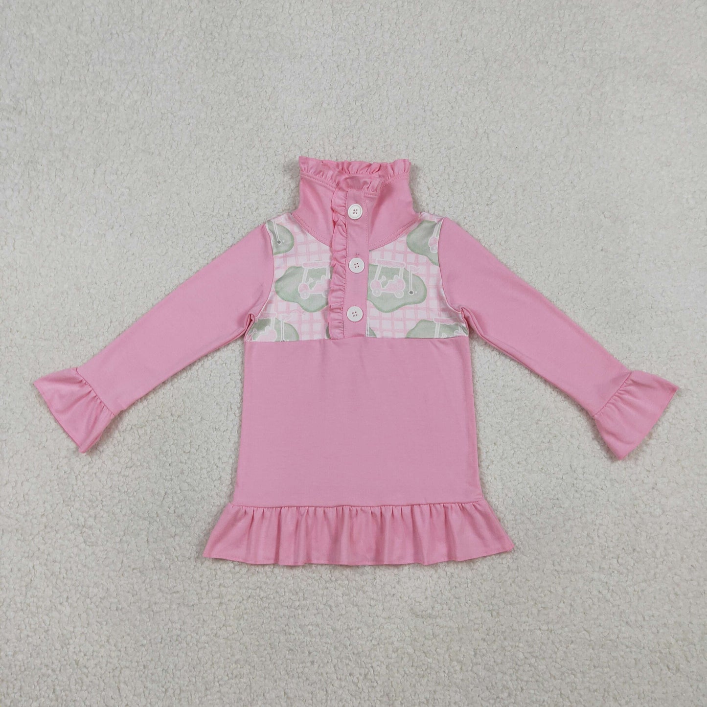 RTS Sibling Baby Boys Girls Kids Long Sleeves Golf Buttons Pullover Shirts Tops