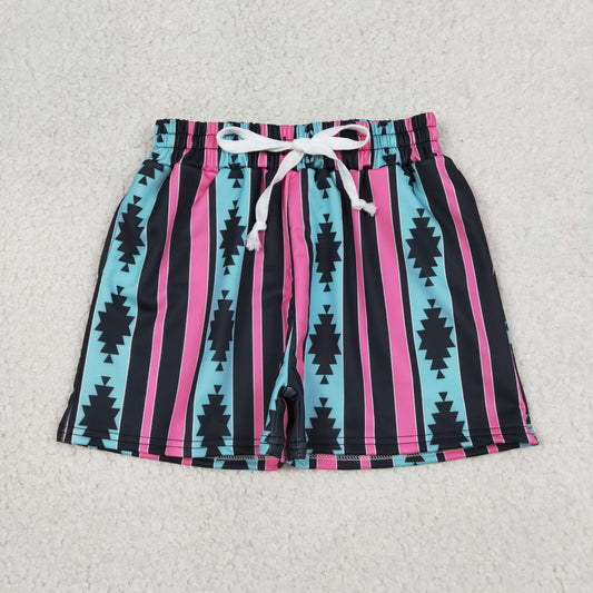 RTS Baby Boy Western Aztec Stripes Swimming Trunks Shorts Bottoms