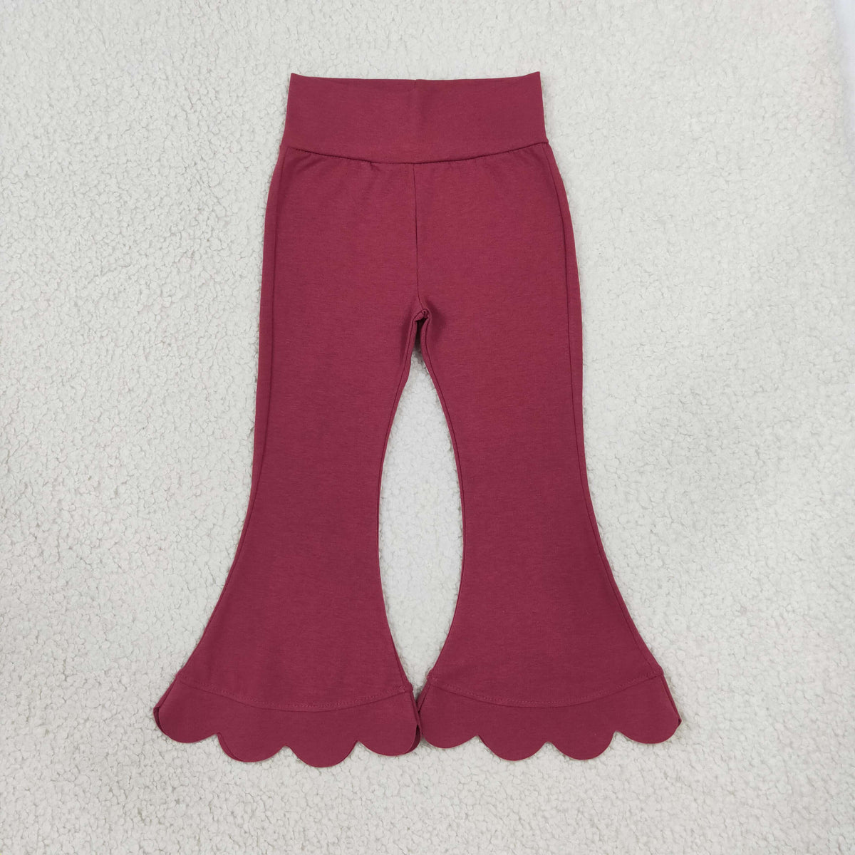 Baby Girls Kids Scalloped Pants Bottoms Cotton Clothes