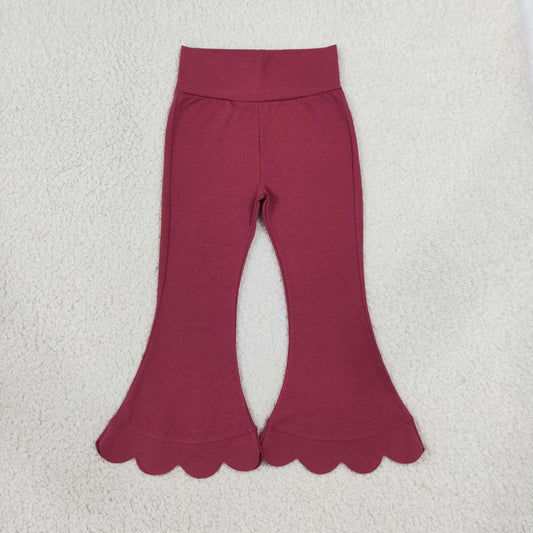 Baby Girls Kids Scalloped Pants Bottoms Cotton Clothes