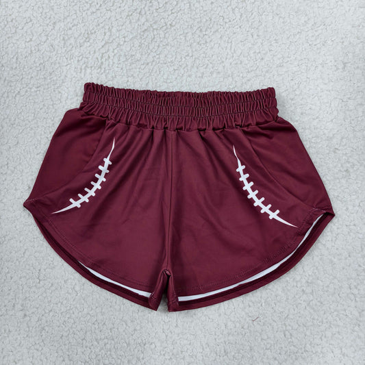 Baby Girls Kids Baseball Dark Red Shorts Bottoms Yoga Active Clothes