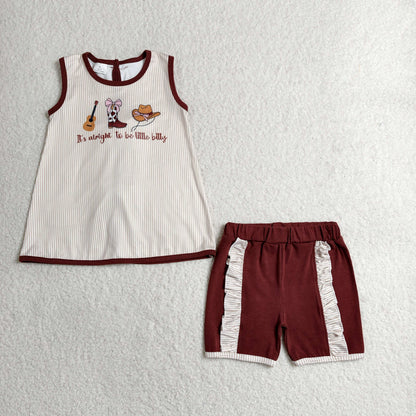 Sibling Baby Boys Girls Sleeveless Western Boots Rompers Set Summer Clothes