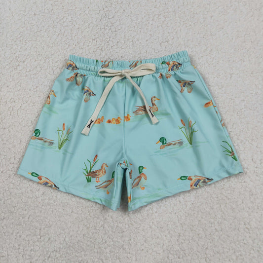 Baby Boys Kids Ducks Green Swimming Trunks Shorts Bottoms