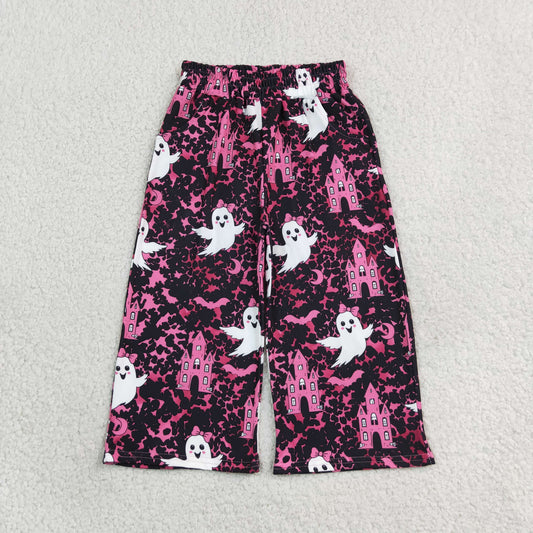 Baby Girls Kids Halloween Ghosts Pink Leopard Pants Bottoms Clothes