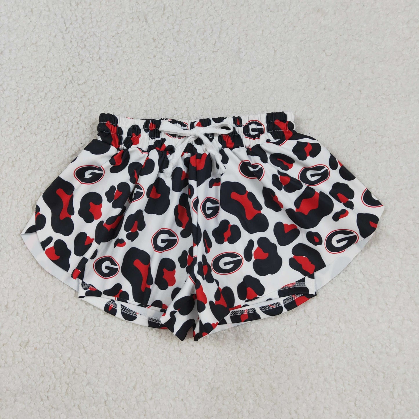 Sibling Baby Girls Adult Women G Leopard Team Yoga Active Ruffle Shorts Dress
