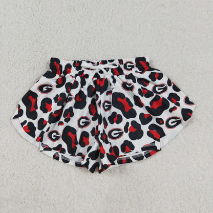 Sibling Baby Girls Adult Women G Leopard Team Yoga Active Ruffle Shorts Dress