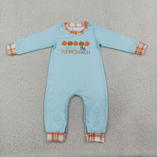 Baby Boys Kids Long Sleeves Pumpkins Romper Thanksgiving Clothes
