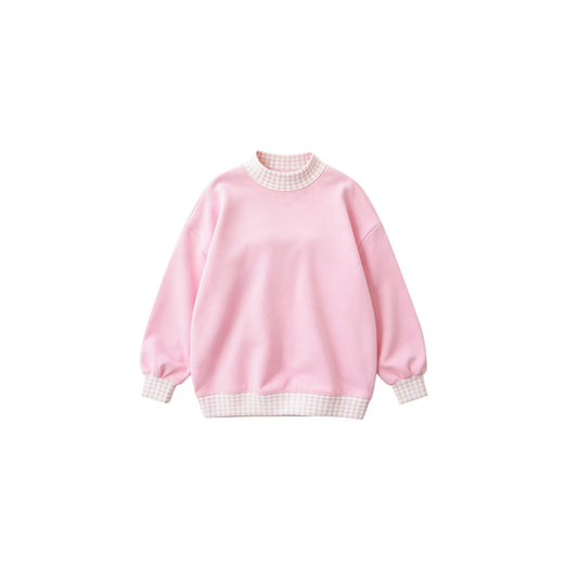 Moq 5 Preorder Baby Girls Kids Long Sleeves Light Pink Pullover Shirt Tops Clothes