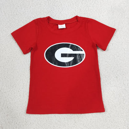 Sibling Baby Boy Kids Short Sleeves Cotton Shirts Tops Team Clothes