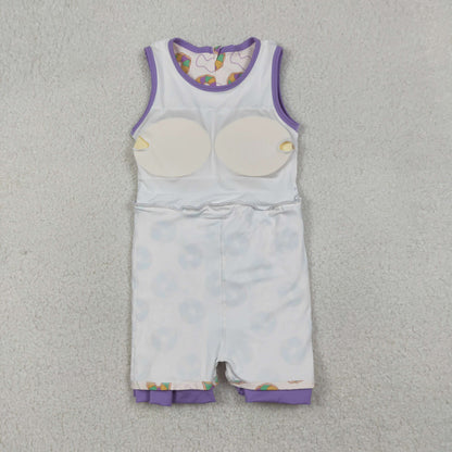 Baby Girls Kids Sleeveless Donuts Skort Yoga Active Mardi Gras Dress