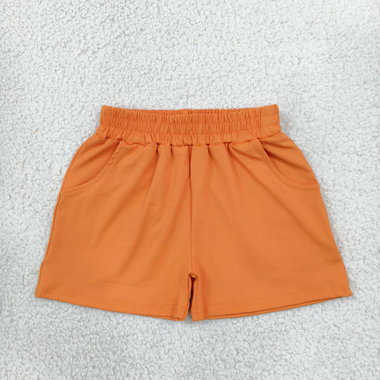 Baby Girls Kids Pockets Shorts Bottoms Yoga Active Orange Clothes