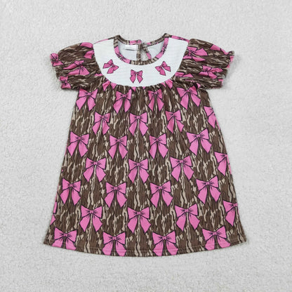 RTS Sibling Girls Kids Adult Women Embroidery Bows Southern Camo Smocked Dress Romper Pajamas Pants