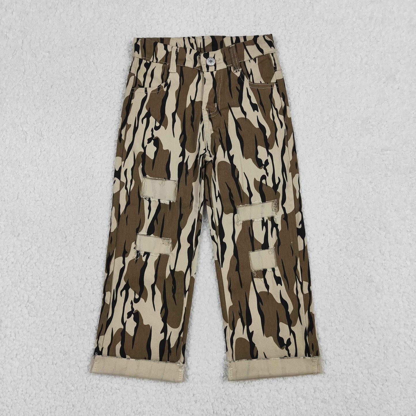 Baby Boys Kids Camo Denim Pants Jeans Bottoms Clothes