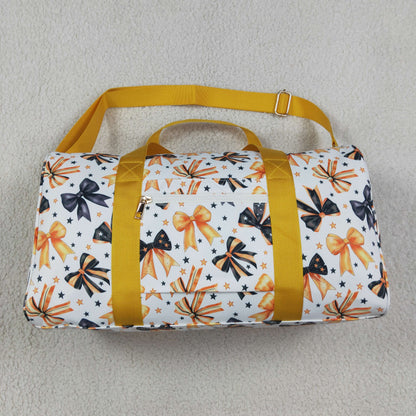 Kids Girl Adult Orange Ruffle Halloween Bows Gym Bags