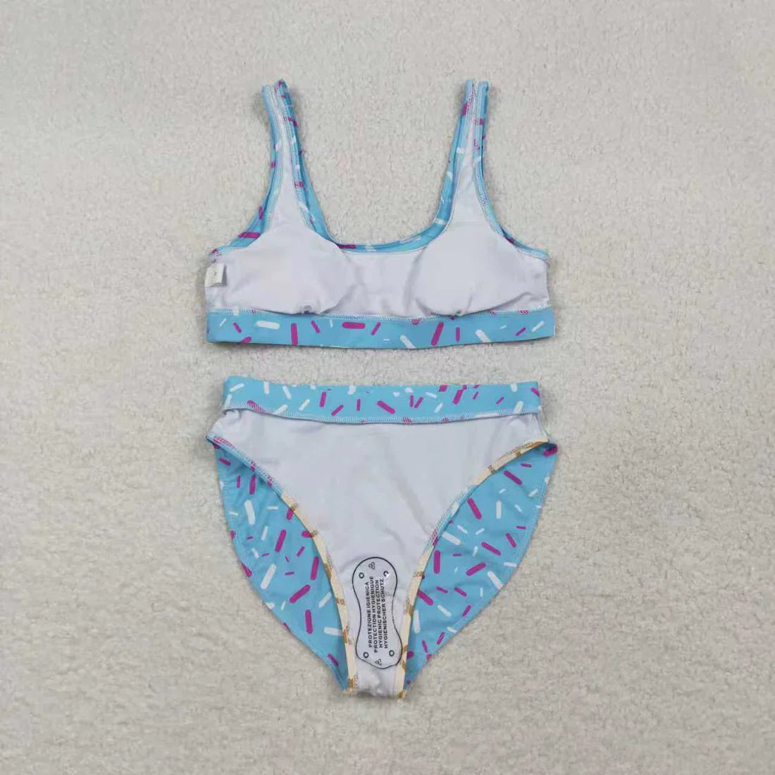 RTS Sibling Adult Family Men Blue Drip Sprinkles Trunks Women Swimsuit