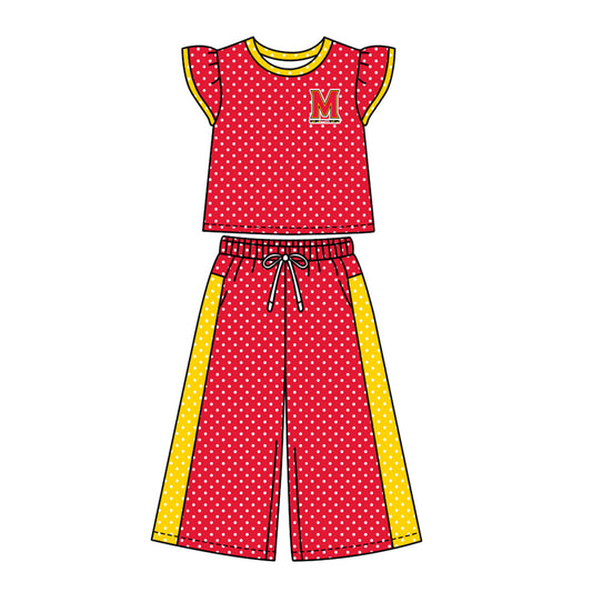Moq 5 Baby Girls Kids Short Sleeves Shirt Pants Team Set Clothes