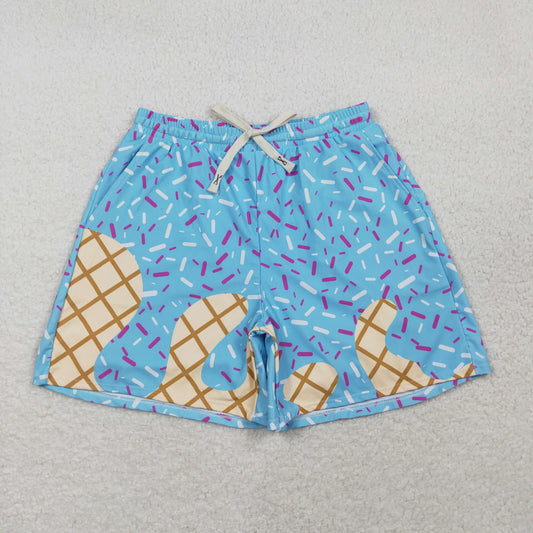 RTS Adult Men Blue Drips Team Swim Trunks Shorts