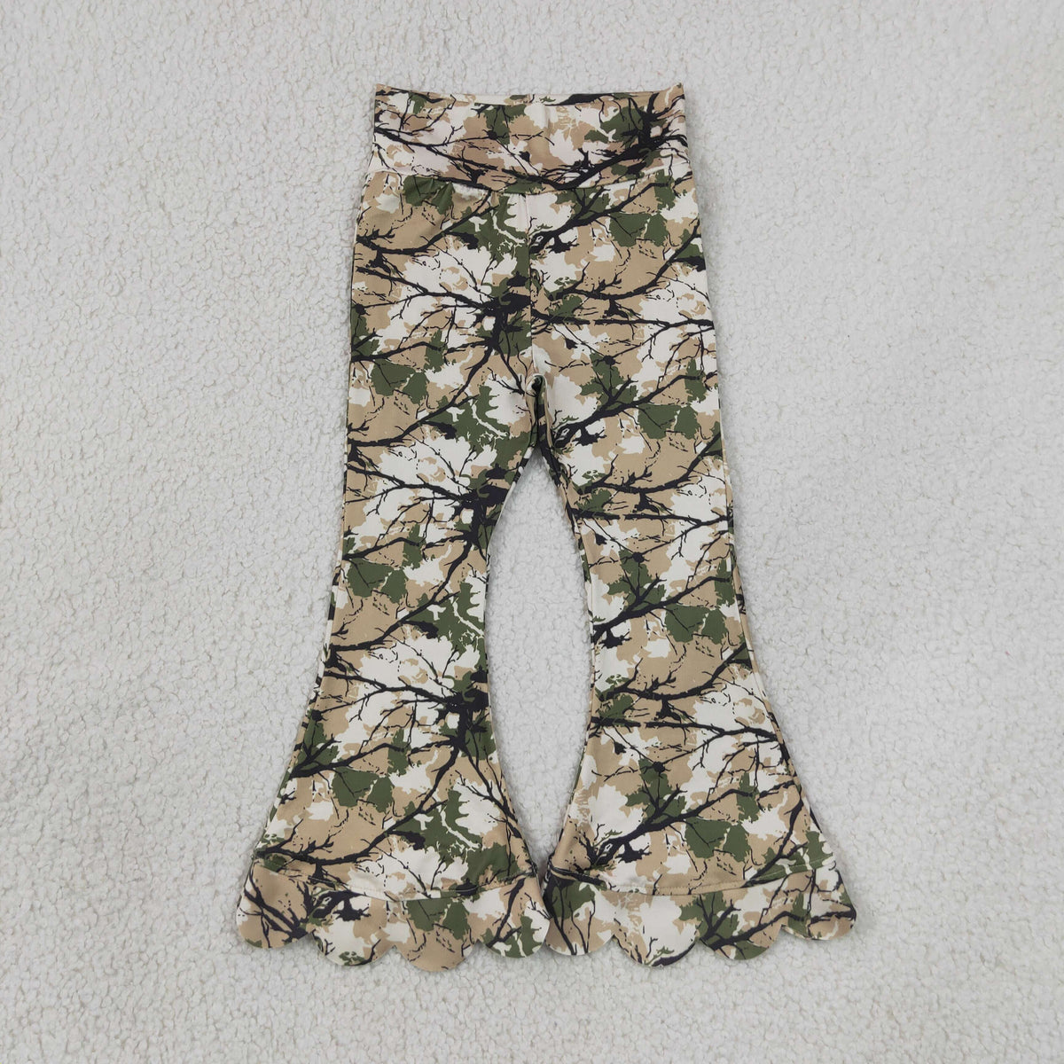 Baby Girls Kids Leaves Scallop Pants Bottoms Southern Camo Clothes